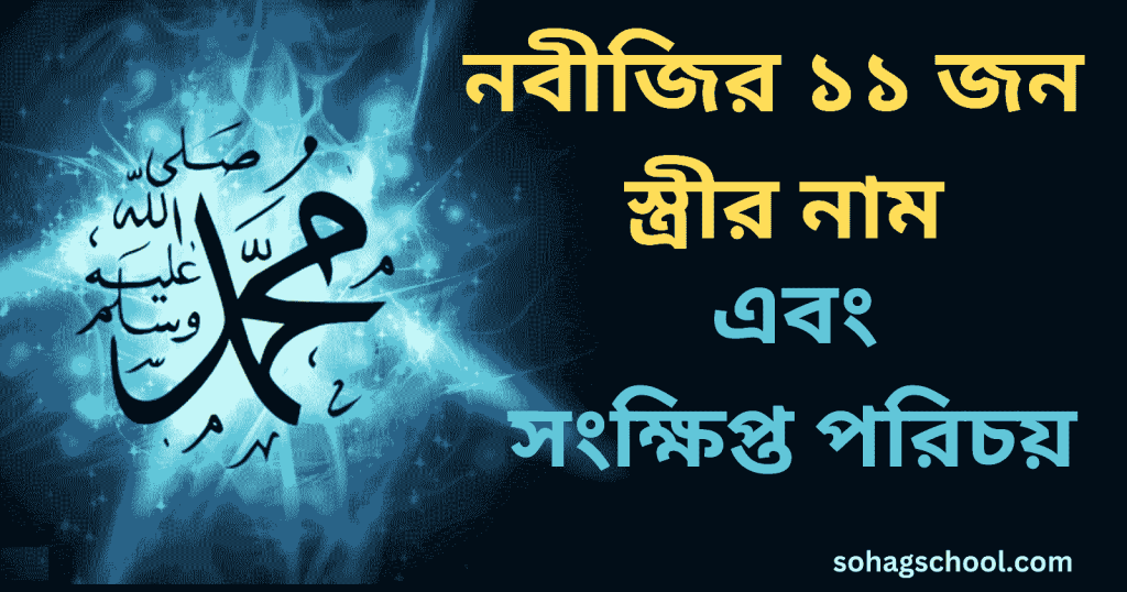 রাসূলের স্ত্রীদের নাম
