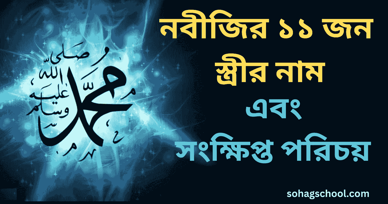 রাসূলের স্ত্রীদের নাম